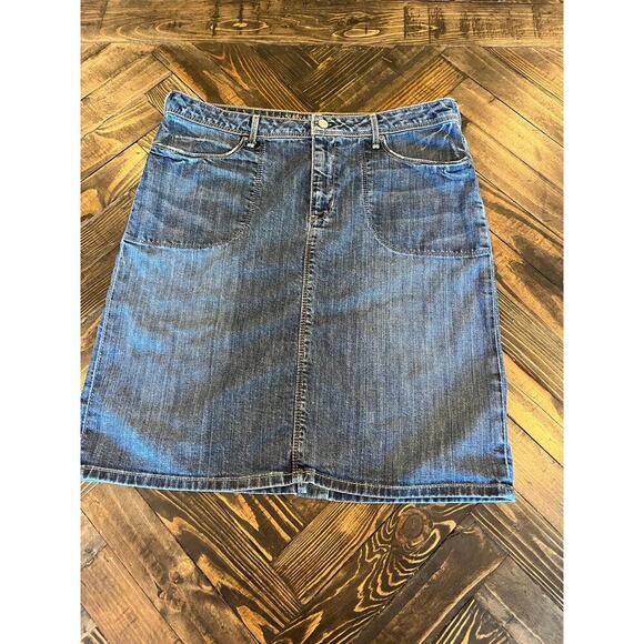 Banana Republic Dresses & Skirts - VTG Banana Republic Blue Jean Skirt Women 12 Y2K 90s Grunge Neutral Grandma Core